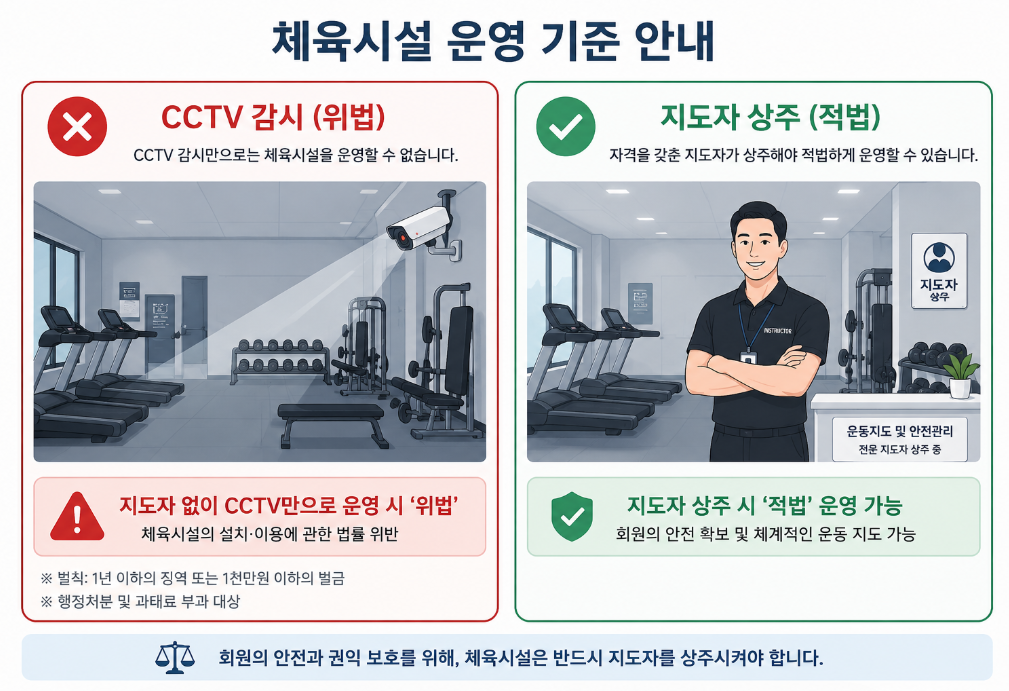 체육지도자 상주 의무가 무인 헬스장을 불법으로 만드는 이유