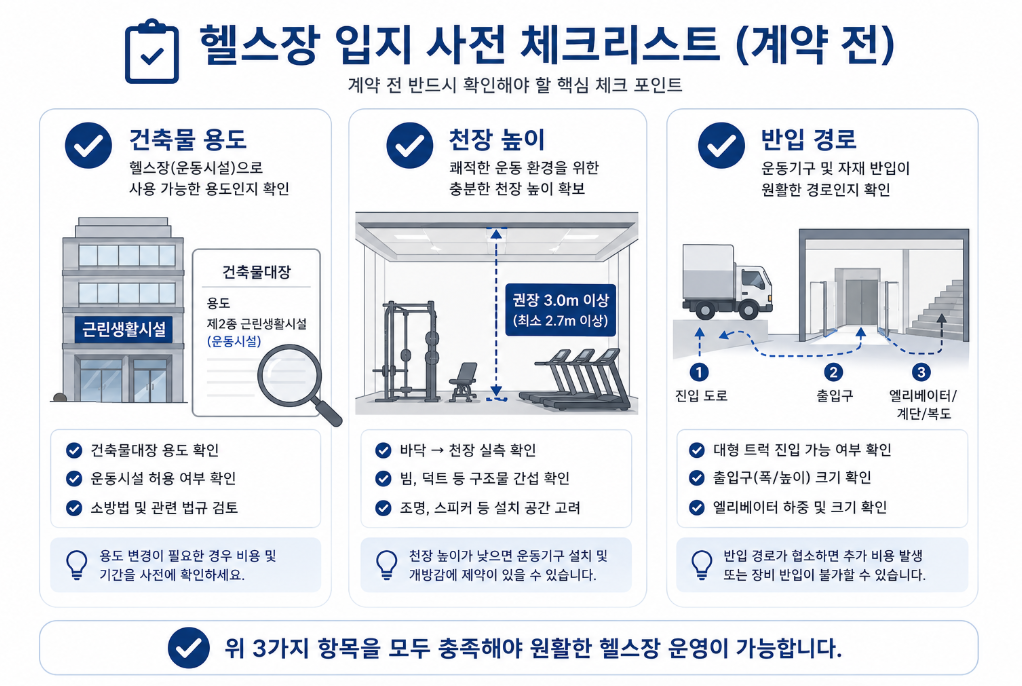 계약 전 확인할 건축물 용도와 천장 높이 반입 경로
